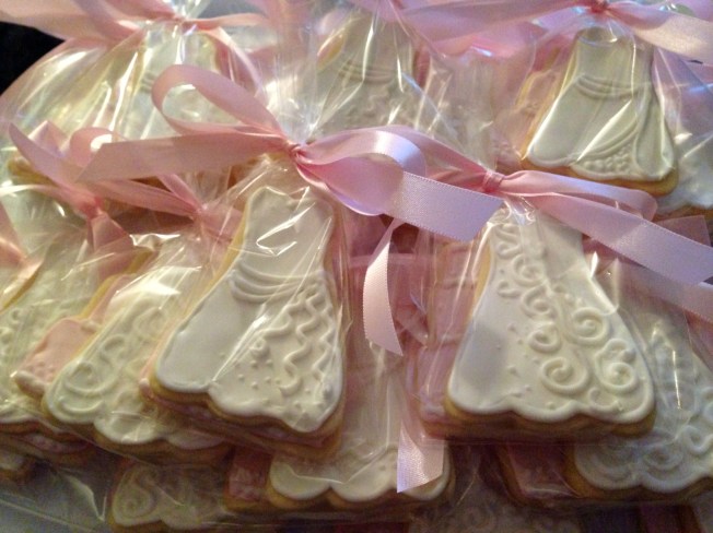 Wedding dress cookies