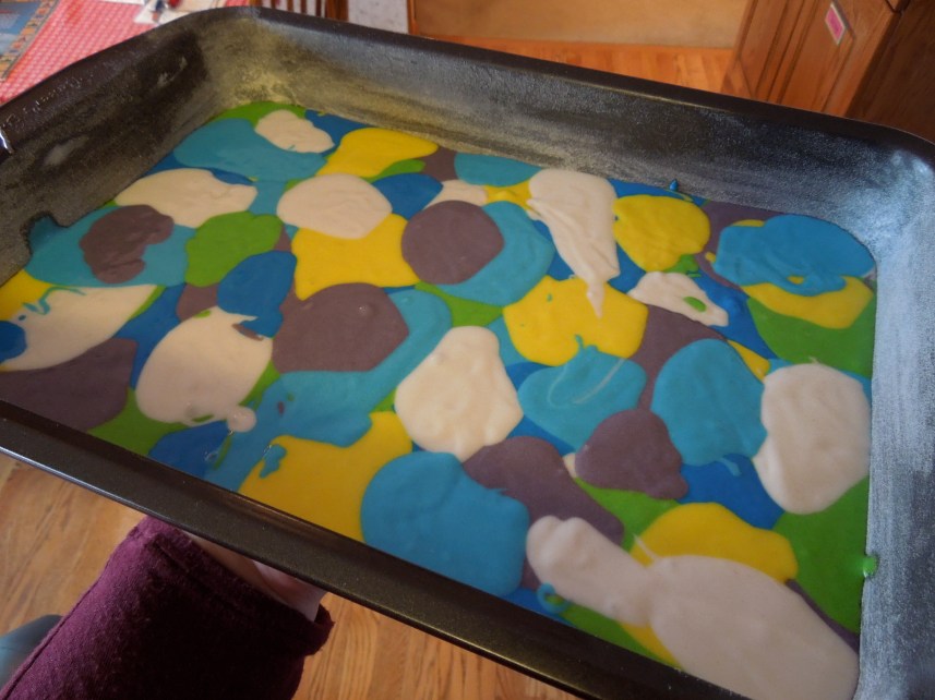 Duff cake mix before baking