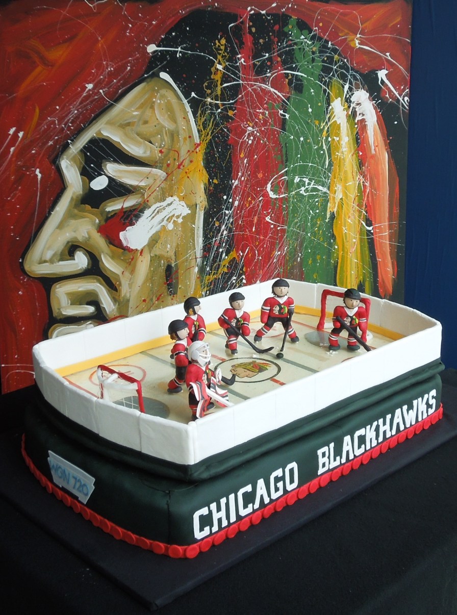 blackhawks cake