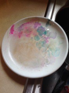 stained plate