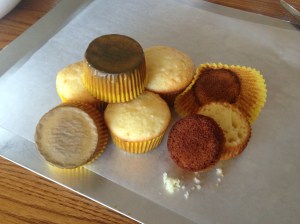 burned cupcakes for cake pops