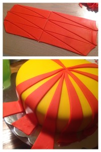 laying fondant on cake stripes punk farm book