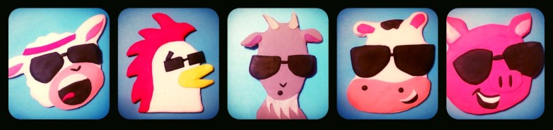 punk farm book cake animals made of fondant