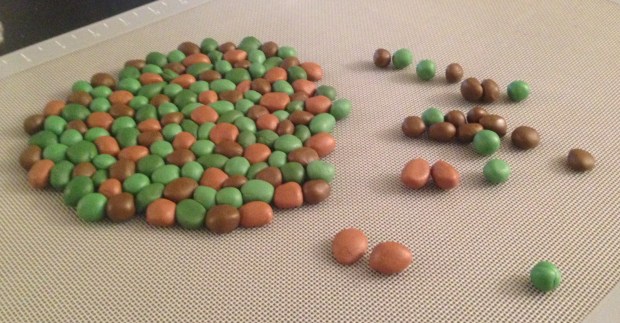 making camouflage fondant for boot camp cake