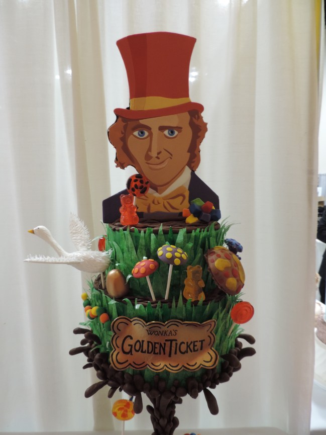 willy wonka cake close up
