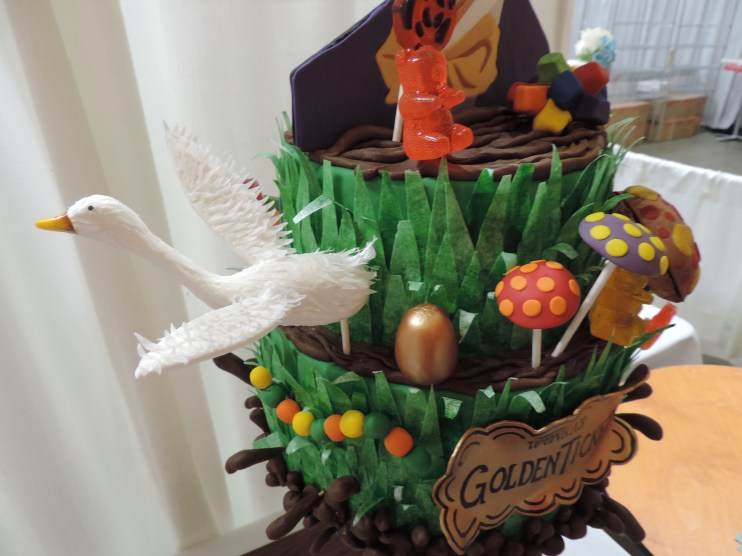 willy wonka cake goose egg mushrooms